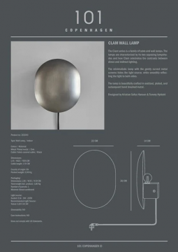 Clam Wall Lamp Zink (en)