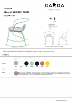 Ataman rockin chair - Technical data (en)