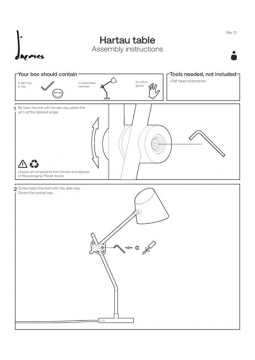 Hartau table - Assembly instructions (en)