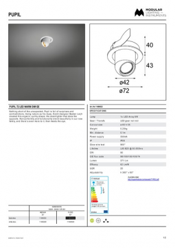 11490532 - Pupil 72 LED warm dim GE (en)