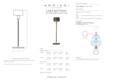 LINEA BOTTEGA - Leather & Brass Table Lamp (en)