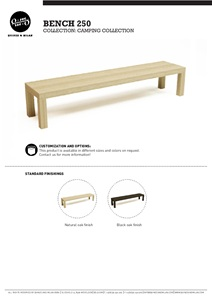 Product sheet - Camping Bench 250