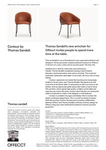 Offecct Press release Contour by Thomas Sandell 2018 (en)