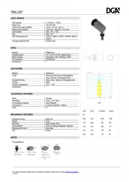 DGA TINI L30° Datasheet (en)