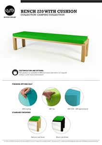 Product sheet - Camping Bench 220 With Cushion