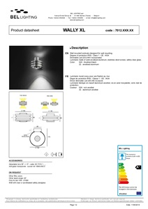 WALLY XL datasheet (en, fr)