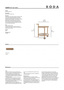 RODA CADDY 001 bar trolley en