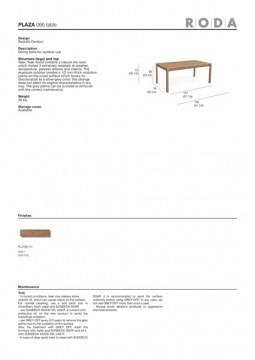 RODA PLAZA 066 table en