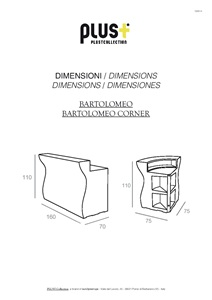 Bartolomeo desk Dimensions (it, en)