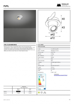 11490232 - Pupil 72 LED warm dim GE (en)