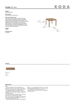 RODA PLAZA 065 table en