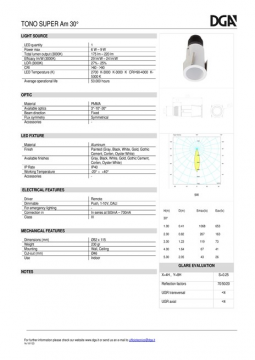 DGA TONO SUPER Am L30° Datasheet (en)