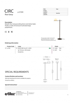 Circ p 3729X floor lamp estiluz (en)