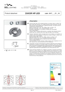 ZAXOR HP LED (en, fr, gr, nl)