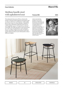 Blasco&Vila - Medium handle stool - Upholstered seat (en)