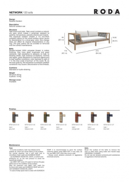 RODA NETWORK 120 sofa en