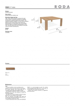 RODA PIER 017 table en