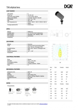 DGA TINI_elliptical lens Datasheet (en)