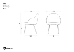 IOLA ARMCHAIR METAL BASE