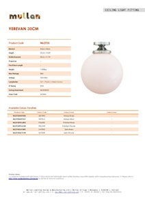 Yerevan 30cm Globe Ceiling Light Fitting (en)