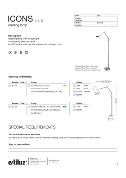 Icons p 1139 p 1139L reading lamp estiluz (en)