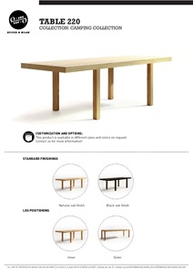 Product sheet - Camping Table 220