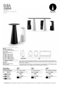 FURA TABLE Technical sheet (it, en)