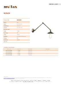 REZNOR ADJUSTABLE POSTER LIGHT (en)