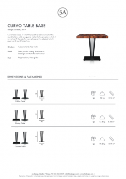 Curvo Table - Technical Sheet (en)