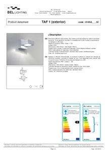 TAF 1 (exterior) datasheet (en, fr)