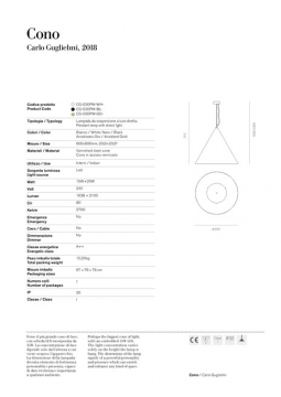 Firmamento Milano CONO pendant large (it, en)