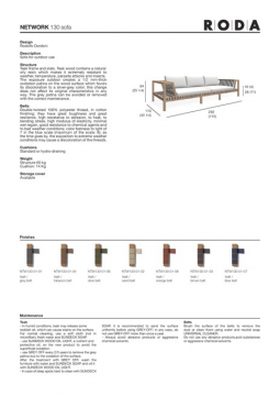 RODA NETWORK 130 sofa en