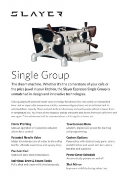 Brochure SlayerEspresso Single Group (en)