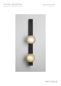 FIZI DOUBLE BALL wall sconce (en)