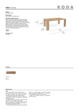 RODA PIER 019 table en