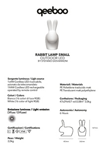 RABBIT LAMP SMALL OUTDOOR LED (it,en)