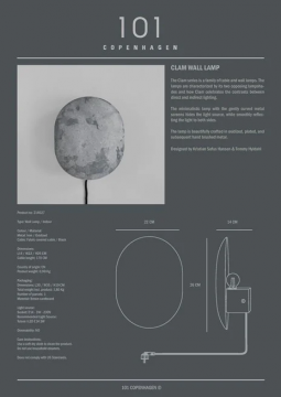 Clam Wall Lamp Oxidized (en)