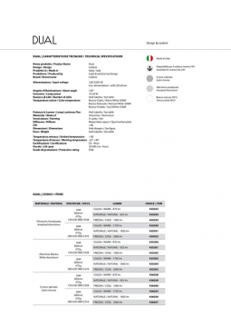 DUAL tech specs (it, en)