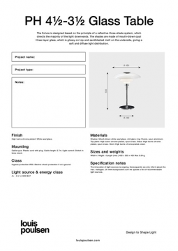 PH 4½ 3½ Glass Table 90411 (en)