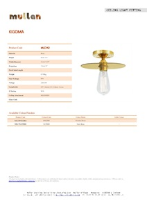 Kigoma Semi Flush Fitting  (en)