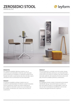 Zerosedici Stool Brochure (it, en, fr, de)