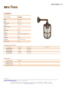 CLADACH BRASS WELL GLASS WALL LIGHT UL (en)