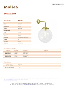 BAMAKO 250MM CLEAR GLOBE WALL LIGHT (en)