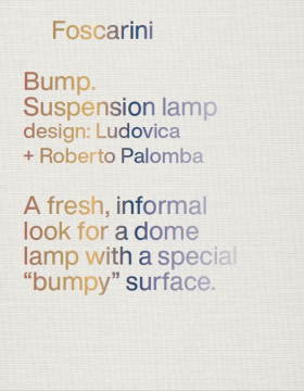 Foscarini Bump (it, en)