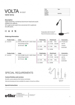 Volta M 3537 table lamp estiluz (en)