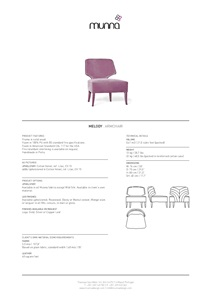 MELODY ARMCHAIR - Data sheet (en)