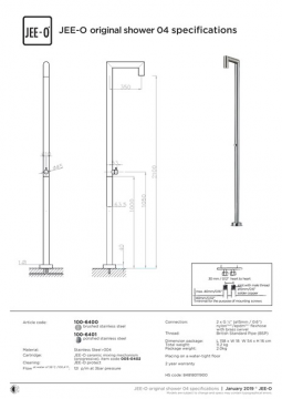 JEE-O original shower 04 specifications