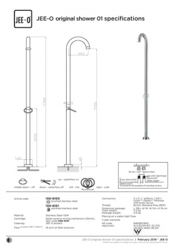 JEE-O original shower 01 specifications