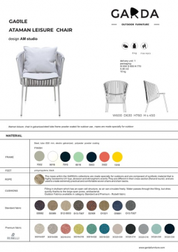 Ataman Leisure chair - Technical data (en)