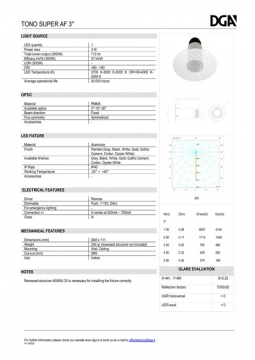 DGA TONO SUPER AF L3° Datasheet (en)